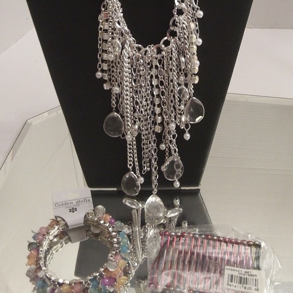 NWTS EFM & GOLDEN STELLA NECKLACES EARRINGS & BRAC - Picture 1 of 6